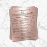 Rose Gold Haftung Waiver Eyelash Extension Salon Flyer<br><div class="desc">Rose Gold Haftung Waiver Eyelash Extension Salon Flyer.</div>