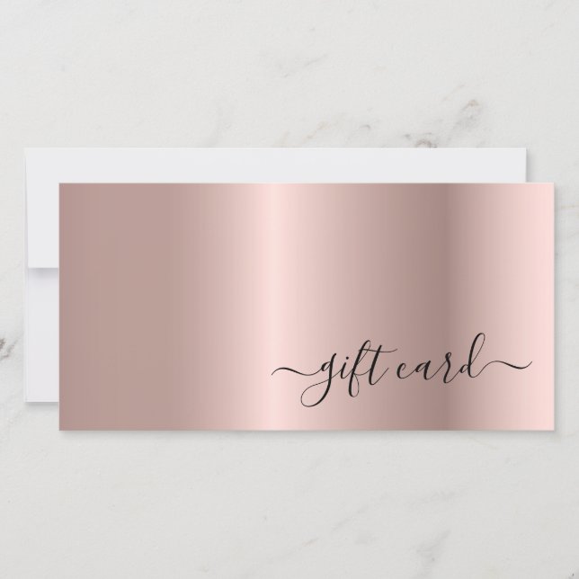 Rose Gold Hair Stylist Script Geschenkgutschein (Vorderseite)