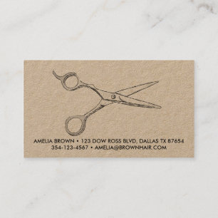 Rose Gold Hairstylisten Scheren Moderner Friseur Visitenkarte