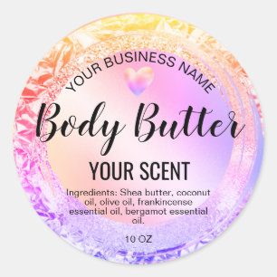 Rose Gold handgefertigte, hausgemachte Karosserie  Runder Aufkleber