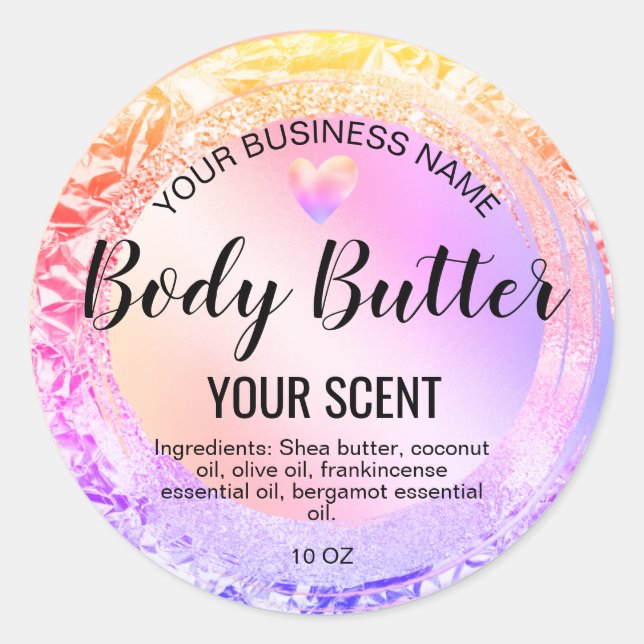 Rose Gold handgefertigte, hausgemachte Karosserie  Runder Aufkleber (Vorderseite)