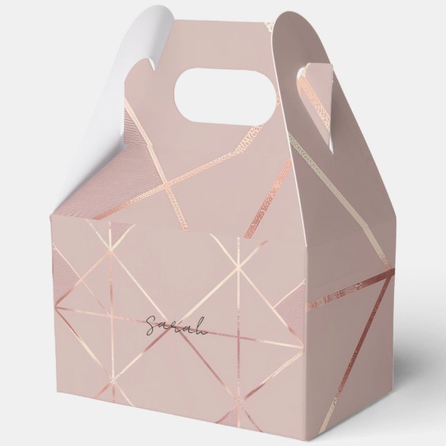 Rose Gold Handle Geschenkboxen Geschenkschachtel (Rückseite)