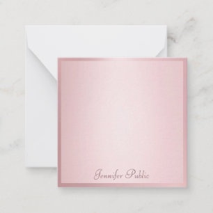 Rose Gold Handwriting Script Elegante Moderne Mitteilungskarte