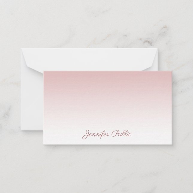 Rose Gold Handwriting Script Name Elegante Vorlage (Vorderseite)