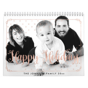 Rose Gold Happy Holidays Kalender Foto