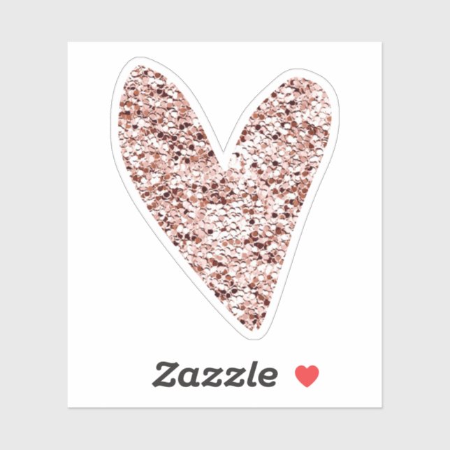 Rose Gold Heart Clipart Niedlich Heart Glitzer Des Aufkleber (Blatt)