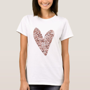 Rose Gold Heart Clipart Niedlich Heart Glitzer Des T-Shirt