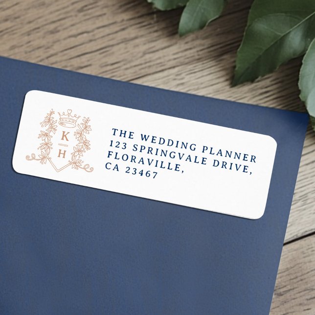 Rose gold heart crown monogram wedding (Von Creator hochgeladen)