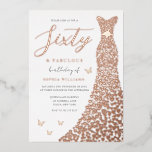 Rose Gold Heart Gown 60. Geburtstagsparty Real Folieneinladung<br><div class="desc">Rose Gold Heart Gown 60. Geburtstagsparty Real Foil Einladung Sixty & Fabulous Sehen Sie andere Einladungen in unserem Nest und Nest Store</div>