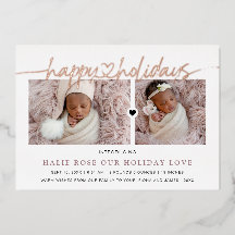 Rose Gold Heart Linked Happy Holidays Fotos