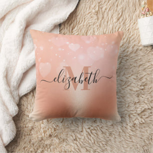 Rose Gold Hearts Kissen