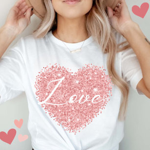 Rose Gold Herzstück Liebe Valentinstag Frauen T-Shirt