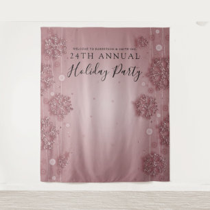 Rose Gold Hintergrund Corporate Holiday Party Wint Wandteppich