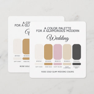 Rose Gold Hochzeit Farbpalette Karte