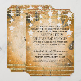 Rose Gold Hochzeitskarte unter den Sternen Einladung