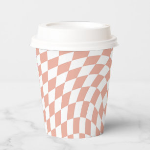 Rose Gold Hochzeitskollektion Karo Kariert Pappbecher