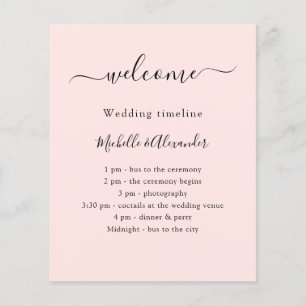 Rose Gold Hochzeitsprogramm Begrüßung