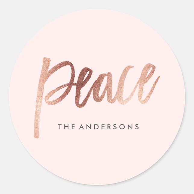 Rose Gold Holiday Sticker (Vorderseite)