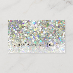 Rose Gold Holographic Glitzer Makeup Hair Elegant Visitenkarte
