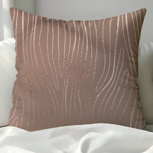 Rose Gold Holzmaserung Abstrakte Luxus Glamour Kissen