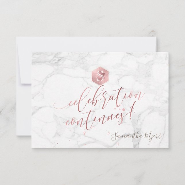 Rose Gold Honeycomb Bat Mitzvah Feier ✡ RSVP Karte (Vorderseite)