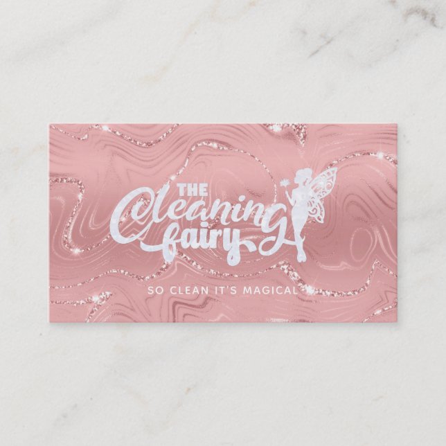 Rose Gold House Clearing Business Cards Visitenkarte (Vorderseite)