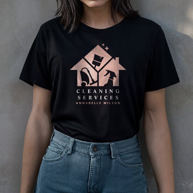 Rose Gold House Reinigungsdienste T-Shirt (Von Creator hochgeladen)