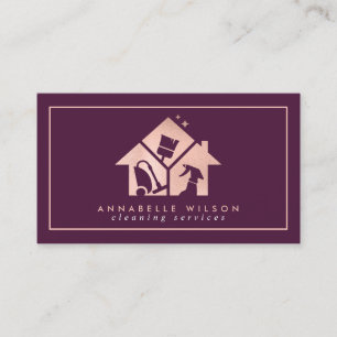 Rose Gold House Reinigungsdienste Visitenkarte