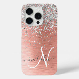 Rose Gold Hübsch Girl Silver Glitzer Funkelnd Case-Mate iPhone Hülle