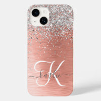 Rose Gold Hübsch Girl Silver Glitzer Funkelnd