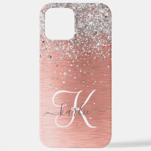 Rose Gold Hübsch Girl Silver Glitzer Funkelnd iPhone 12 Pro Max Hülle