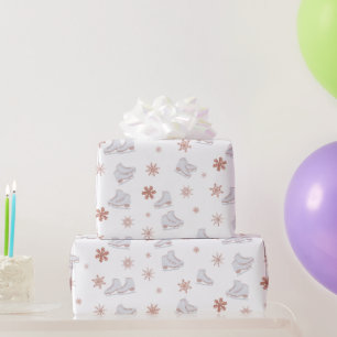 Rose Gold Ice Skate Rosa Skaten-Muster Geschenkpapier