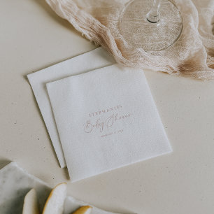 Rose Gold Idyllic Stylish Calligraphy Baby Dusche Serviette