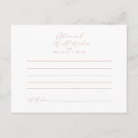 Rose Gold Idyllic Stylish Calligraphy Wedding Postkarte<br><div class="desc">Diese Rose goldfarbene, stilvolle Kalligraphie-Hochzeitsratenkarte ist ideal für eine rustikale Hochzeit. Das schlichte und elegante Design zeichnet sich durch klassische und extravagante Schrift-Typografie in Rose Gold aus. Diese Karten sind ideal für Hochzeiten, Brautparty, Babydusche, Graduiertenfest u.v.m. Personalisieren Sie die Karten mit den Namen der Braut und Bräutigam, den Eltern, die...</div>