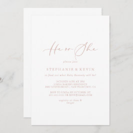 Rose Gold Idyllisch Stilvoll Er oder Sie Geschlech Einladung