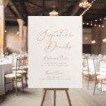 Rose Gold Idyllische stilvolle Signature Drinks Poster<br><div class="desc">Diese Rose goldfarbenes,  stilvolles und stilvolles Plakat für eine rustikale Hochzeit. Das schlichte und elegante Design zeichnet sich durch klassische und extravagante Schrift-Typografie in Rose Gold aus. Personalisieren Sie das Schild mit den Namen der Braut und des Bräutigams und ihrer Lieblingsgetränke Wahl.</div>