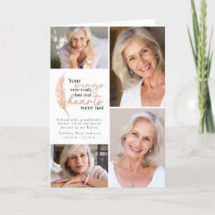 Rose Gold Ihre Flügel waren fertig Fotos Beileid Dankeskarte