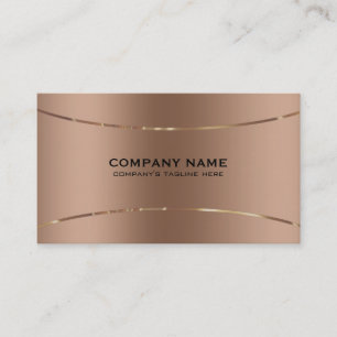 Rose-gold image of faux metallic background visitenkarte