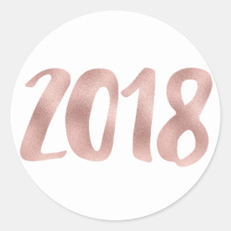 Rose Gold Imitate Folie 2018 Aufkleber, rund, klei Runder Aufkleber