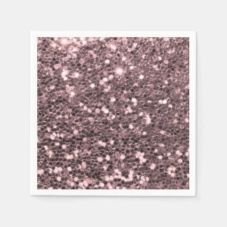 Rose Gold Imitate Glitzer Glitzern Serviette