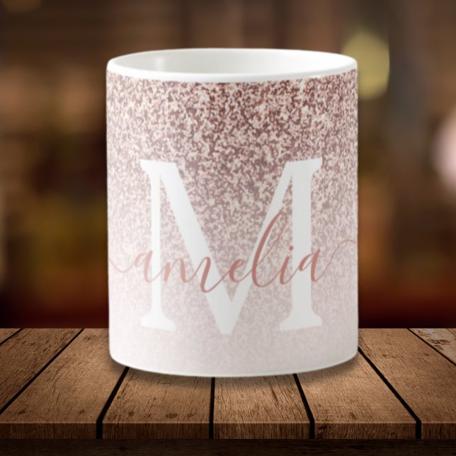 Rose Gold Imitate Glitzer texturiert ombre pink Kaffeetasse (Von Creator hochgeladen)