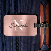 Rose Gold Imitate Metallic Foil Monogram