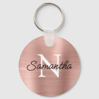 Rose Gold Imitate Metallic Foil Monogram