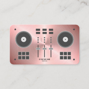 Rose Gold Imitate Pro-DJ-Controller Visitenkarte