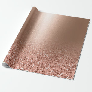 Rose Gold Imitate Rosa Glitzer Geschenkpapier