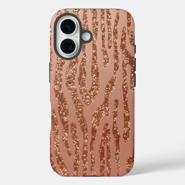 Rose Gold Imitats Bois iPhone 16 Fall Case-Mate iPhone Hülle (Rückseite)
