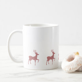 Rose Gold Imitats Glitzer Weihnachtsmann Kaffeetasse