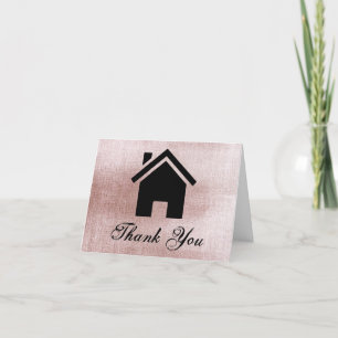 Rose Gold Immobilien Dankeskarten Dankeskarte
