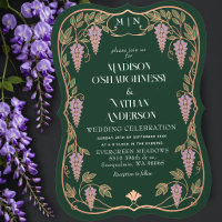 Rose Gold Jugendstil Lila Wisteria Hochzeit