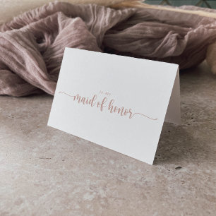 Rose Gold Kalligrafie Brautparty Dankeschön Dankeskarte